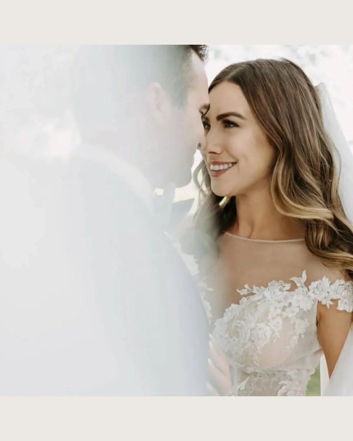 Detailed bridal updo and hair vine